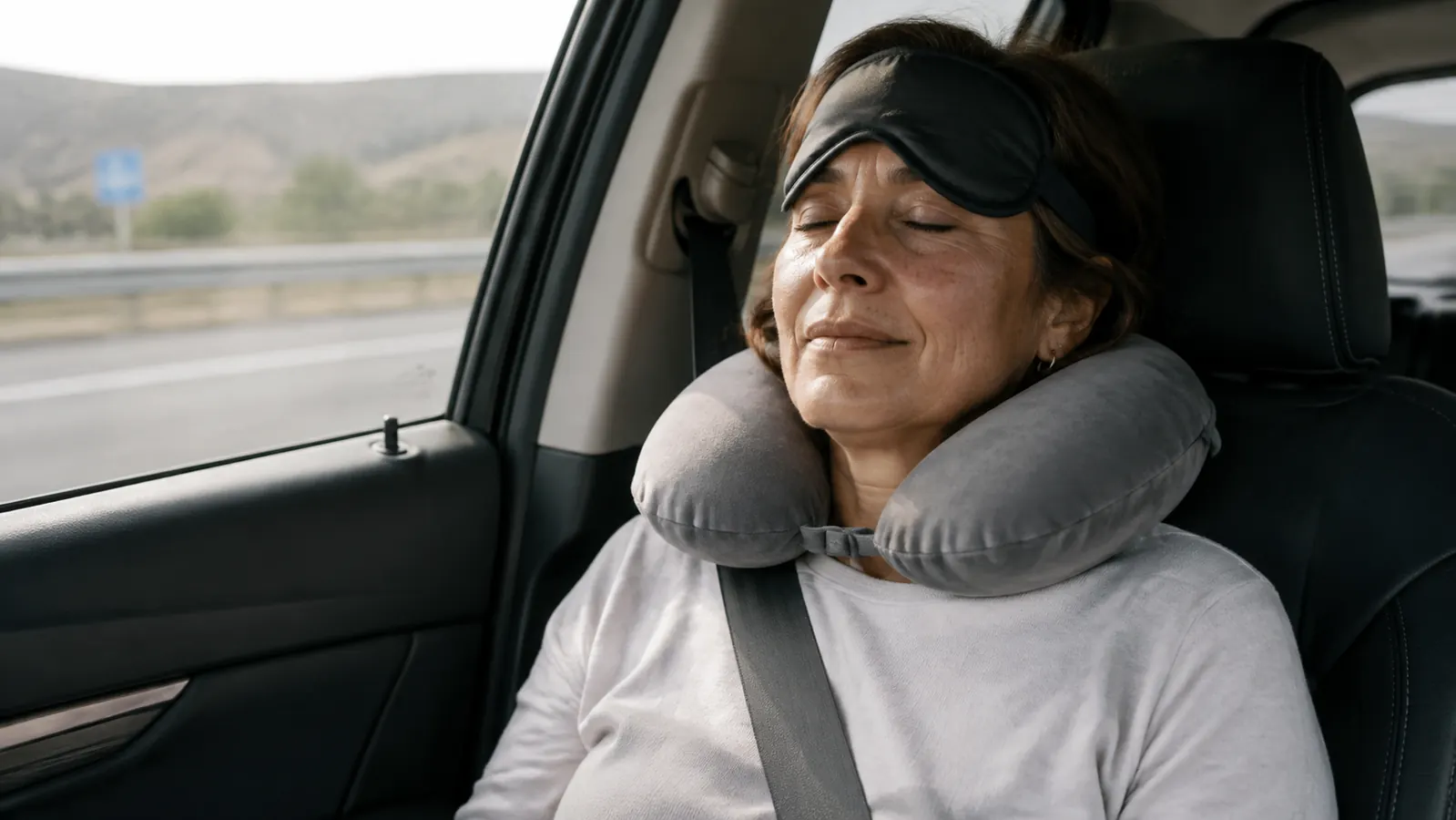 How to Sleep Comfortably in the Car With a Travel Neck Pillow